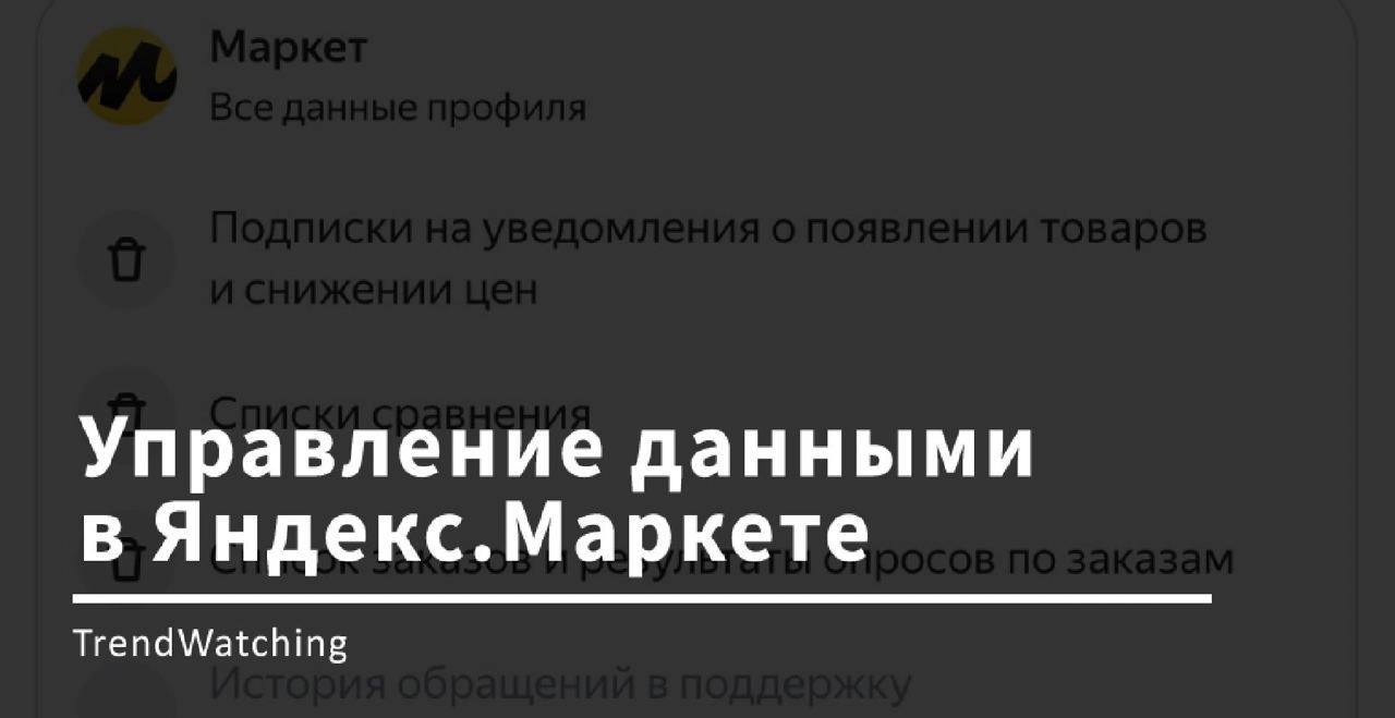 Пользователи Яндекс.Маркета смогут управлять данными, связанными с их...