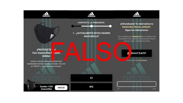 ​​Юристы adidas заблокировали фишинговый сайт, который обещал бесплатные маски...