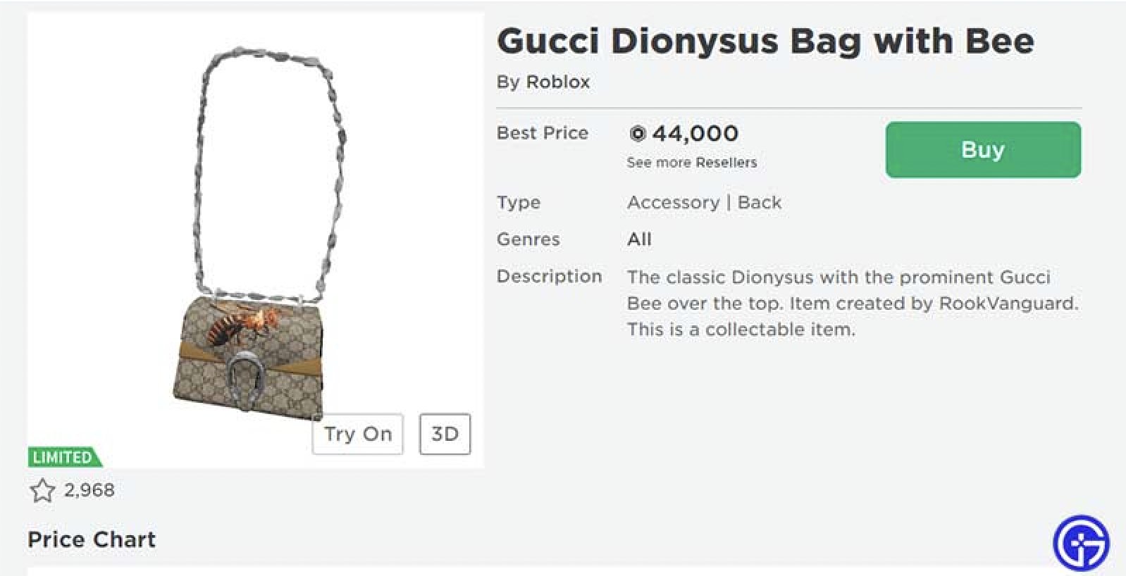 ​​Виртуальная сумка Gucci Dionysus была продана за $4 115, что на $3 тысячи...